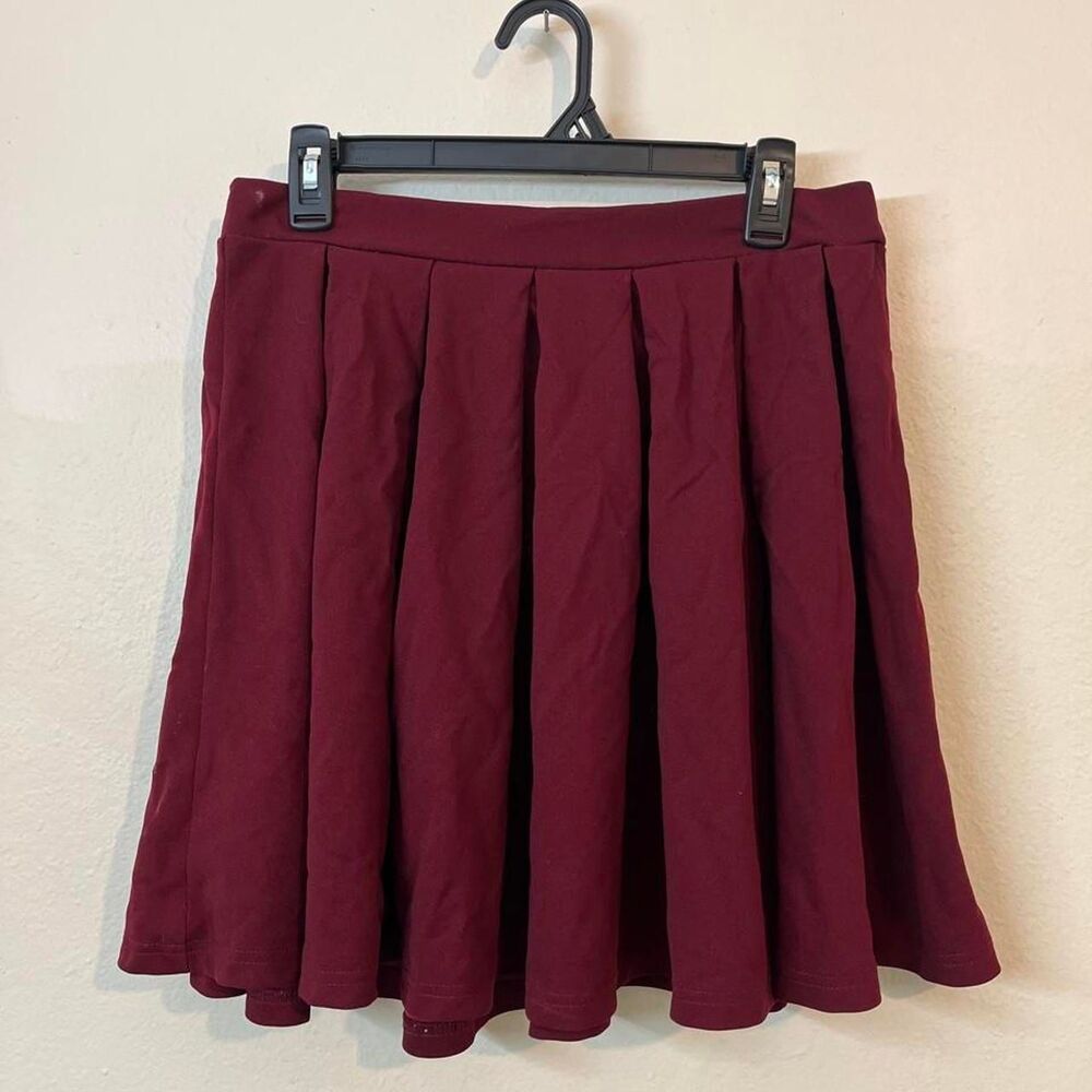 Shein Women's Burgundy and Red Skirt